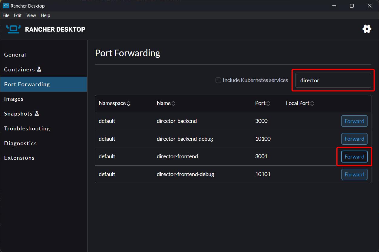 Port Forwarding Tab