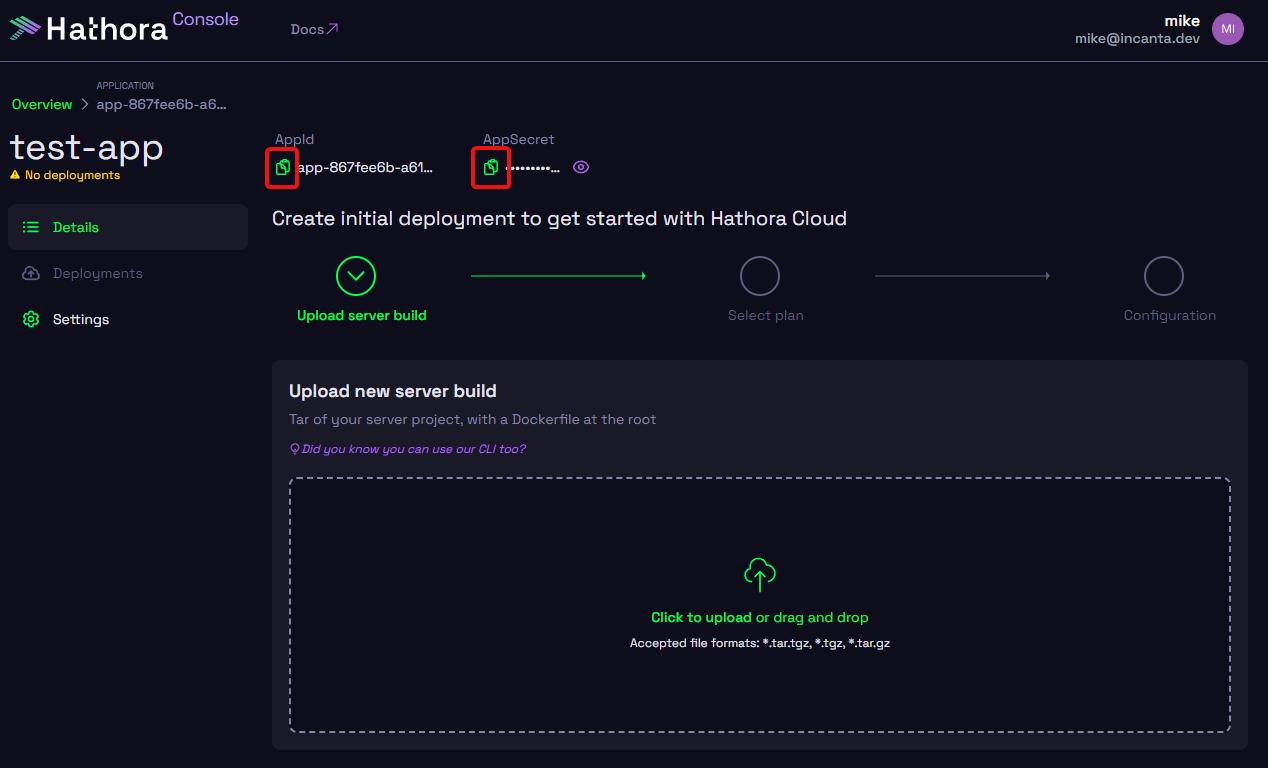 Hathora Application Keys