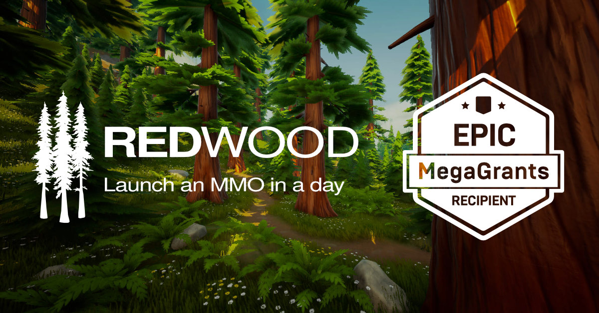 Redwood MMO Framework MegaGrant announcement hero card