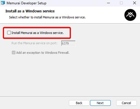 Memurai install as Windows service