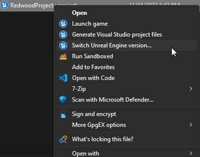 Switch Unreal Engine Version - Switch Unreal Engine Version