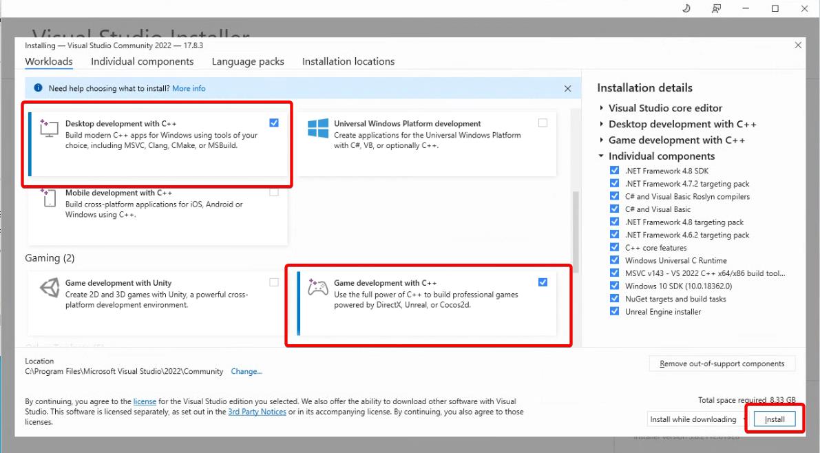 Visual Studio 2022 workloads